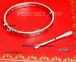 Perfect Replica Cartier Love Bracelet All Stainless Steel Bracelet